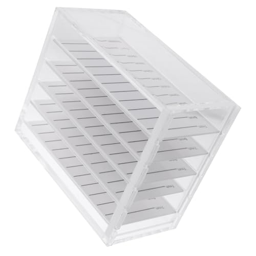 FRCOLOR Scatola Organizer Per Ciglia Finte Acrilico Trasparente Portaciglia Compatto Strati Per Makeup Facile Da Pulire e Trasportare Per Cassa e Esposizione Cosmetici