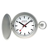 taschenuhr geneve swiss made FUNKTION: Eine einzigartige Taschenuhr mit dem ikonischen Ziffernblatt der Schweizer Bahnhofsuhr. Erhältlich mit einer Schlangenkette und geschützt durch ein schönes, rotes Lederetui