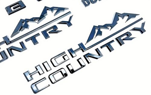 Image of Rear Tailgate Door 3D Letters Emblem Badge Nameplate Replacement for 2021-2024 Suburban High Country 5pcs (Gloss Black)