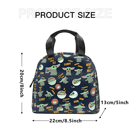Yegrtuf Reusable Cute Insulated Lunch Bag 8X5X8.5 Inch Waterproof Tote Lunch Box For Women Men Cooler Lunchbox For Adults Work Travel Picnic Camping #TOP4