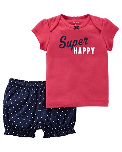 Carter's Baby Girl's Cotton Happy Shorts Set Heart on Behind (6M)