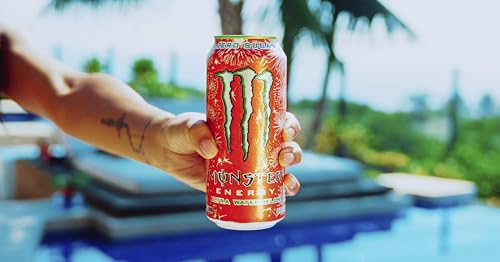 Monster Energy® Ultra Watermelon - koffeinhaltiger Energy-Drink mit sommerlich-leichtem Wassermelonen-Geschmack - full Flavour, zero Zucker, zero Kalorien - in praktischen Einweg Dosen (12 x 500 ml) 4