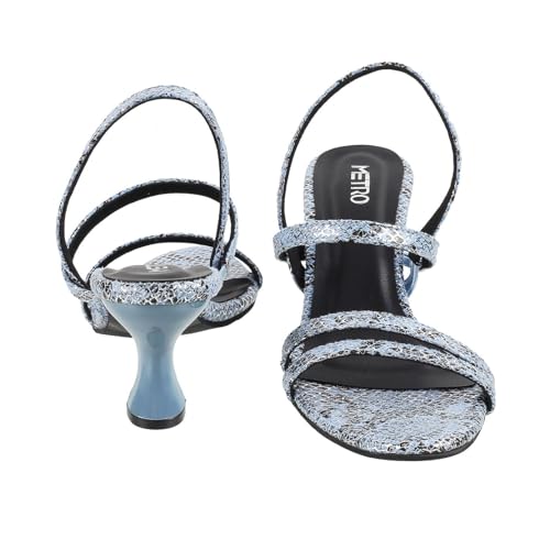 Image of Metro Women Synthetic Leather Kitten Heel Fashion Sandal
