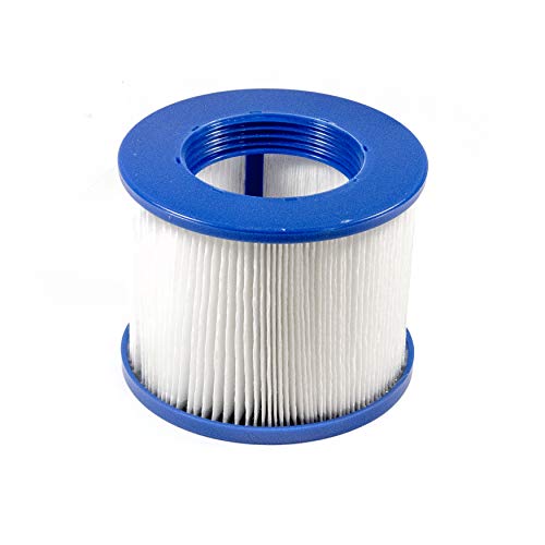 ALEKO Hot Tub Water Filter | Replacement Water Cartridge Cleaner for Inflatable Spa | Standard Screw in | Blue | Lot of 1 | HTFL