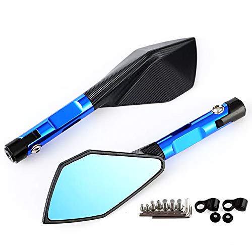 ハンドル アルミ ミラー 青 正ネジ 逆ネジ 10mm 8mm KSR50 KSR80 KSR110 KDX125 KDX200SR KDX250SR KX250F 250TR Dトラッカー125 Dトラッカー250 汎用