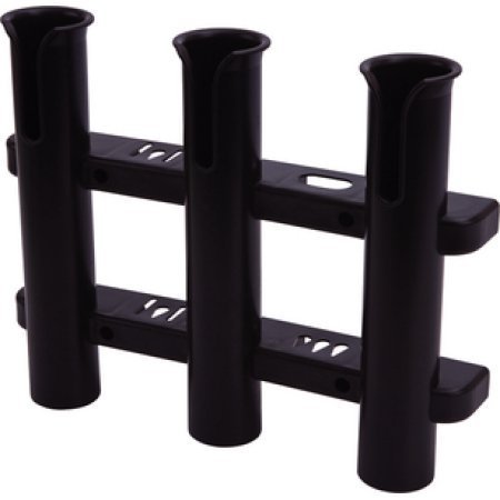 Sea Dog 325039 Three Pole Side-Mount Rod Holder, Black