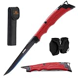 ATISEN Folding Fillet Knife, Razor Sharp 6" G4116 German Stainless-Steel Blade, Pocket Knife with No
