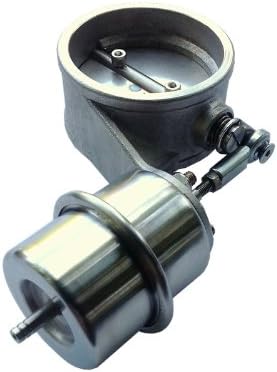 Weldable Stainless Steel Exhaust Control Valve Set Vacuum Actuator 2 1/2" 63mm Pipe Close Condition