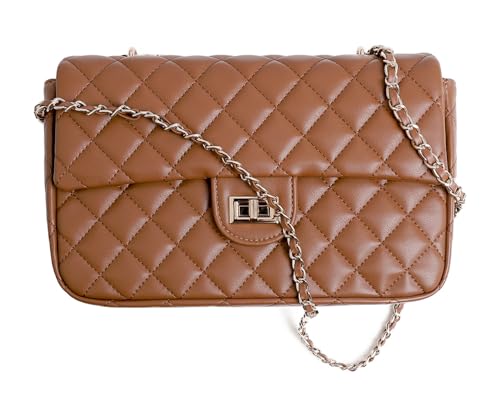 Image of FEVERSOLE Crossbody Bag Vegan Leather Women Retro Small Saddle Satchel Shoulder Bag Tote With Long Adjustable Strap