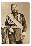 The Merrie Monarch - Hawaiian King David Kalākaua (Kalakaua) (1836-1891) - Vintage B&W Historical Photograph c.1880s - 8 x 12 inch Vintage Wood Art Sign