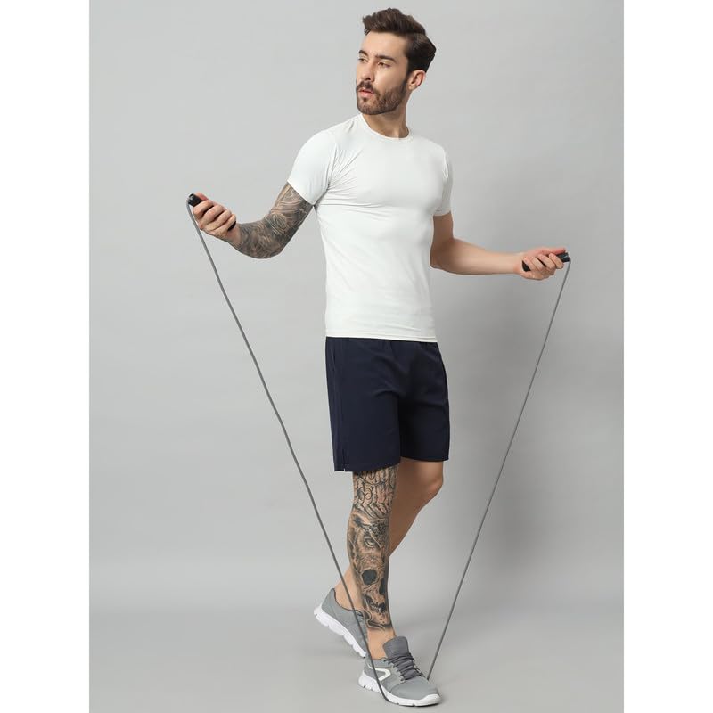 Image of ATICX Polyester Shorts for Men - Quick Dry Lightweight with Zipper Pockets - Gym, Running, Jogging, Training Half Pants for Basketball, Swimming, Badminton, Cycling, Football, Outdoor & Home Wear