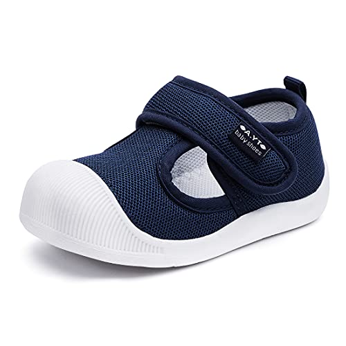 BMCiTYBM Baby Sneakers Girls Boys First Walkers Shoes 6 9 12 18 24 Months Navy Size 12-18 Months Infant