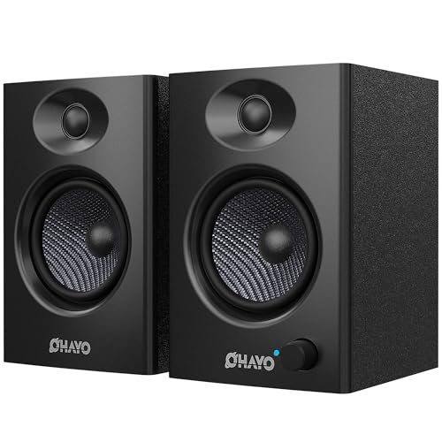 OHAYO C6 Bookshelf Speakers with 60W Peak Power, Stereo 2.0, Active Bluetooth 5.3, RCA/AUX/USB...