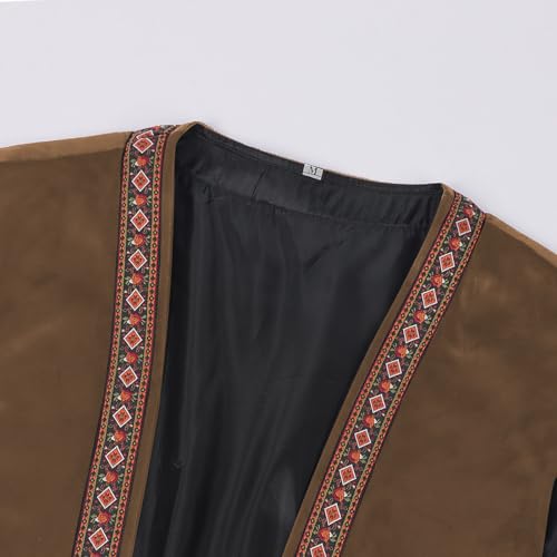 Chaleco medieval de terciopelo para lucir en festivales de rol en vivo y ferias temáticas 5
