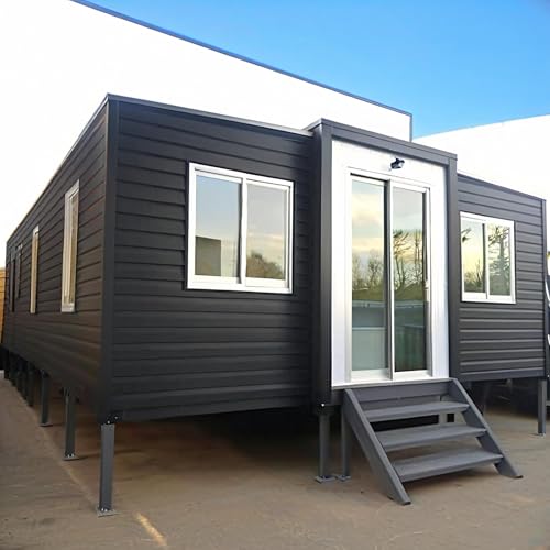 20ft 30ft 40ft Expandable Prefab Tiny Home,Foldable Modular Container House with 2-4 Bedrooms,Full Kitchen & Bathroom,Portable Steel Frame Tiny Houses to Live in for Adults,Mobile Office/Guest House - Image 4