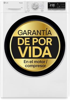 LG RH80V9AV4N – Clothes Dryer, 8 kg, Heat Pump and Front Load, C Classification, Dual Inverter Compressor, Eco Hybrid Function, Automatic Cleaning, LG 900 Series Dryer, White