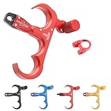 ZSHJGJR 3 Fingers Bow Release Aid - Aluminium Archery Release Trigger, Compound Bow Release Trigger, Thumb Release for Compound Bow Accessory (Red)