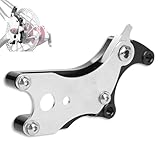 Agatige Adaptateur de Frein à Disque pour vélo, 121x75mm/4,8x3pouces Adaptateur de siège Fixe en Alliage d'aluminium Supports de Conversion pour Freins à Disque pour VTT et vélos de Route