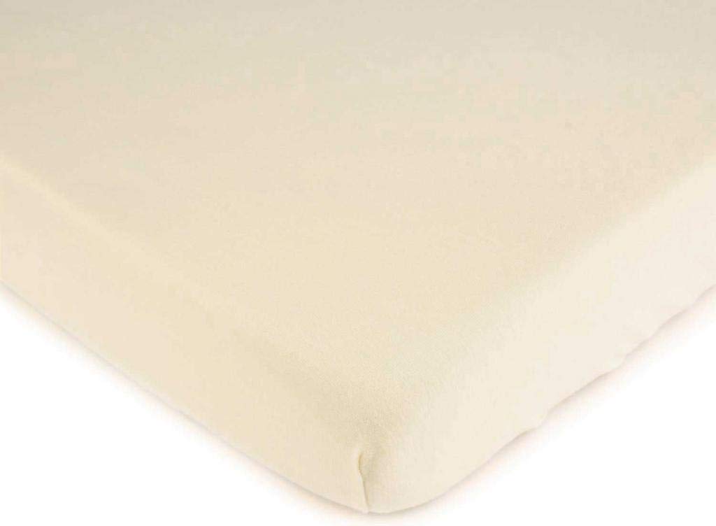 SheetWorld Baby Fitted Round Crib Sheet, 100% Cotton Jersey Hypoallergenic Sheet, Unisex Boy Girl, 42 x 42 inches, Solid Ivory, Made in USA