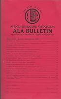 Spring/Summer 2005, Volume 29, Number 4 & Number 30: African Literature Association ALA Bulletin B017MDHVXG Book Cover