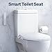 VIVOHOME Smart Heated Bidet Toilet Seat with Remote Control, Self-Cleaning Dual Nozzles for Rear and Front Cleansing, Adjustable Temperature Settings with Warm Air Dryer, Soft Close Lid, Nightlight