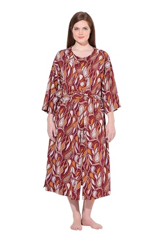 Peignoir coton bio motif cachemire pour matinées cocooning