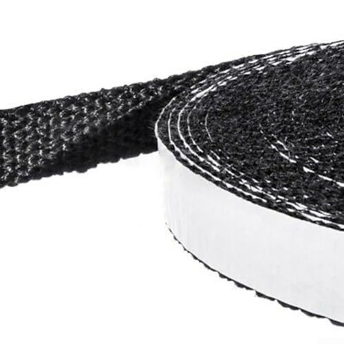 Besttoolifes Cuerda resistente al calor, sello plano para estufa, cuerda de fibra de vidrio, cuerda plana de fibra de vidrio de 10 mm de ancho, sello de vidrio, cuerda de fuego de 300 cm de longitud