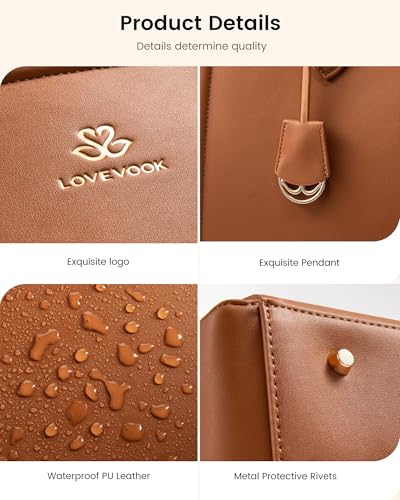 LOVEVOOK Laptop Tote Bag for Women,15.6 Inch Waterproof Work Bags Women Business Office Computer Bag Briefcase4