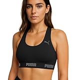 Top Sem Costura, Puma, Feminino, Preto, G