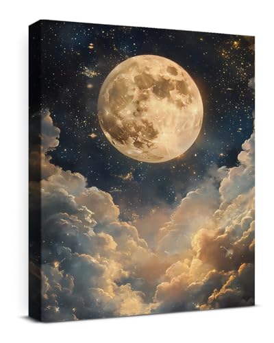 Aesthetic Celestial Moon Wall Art 8x10