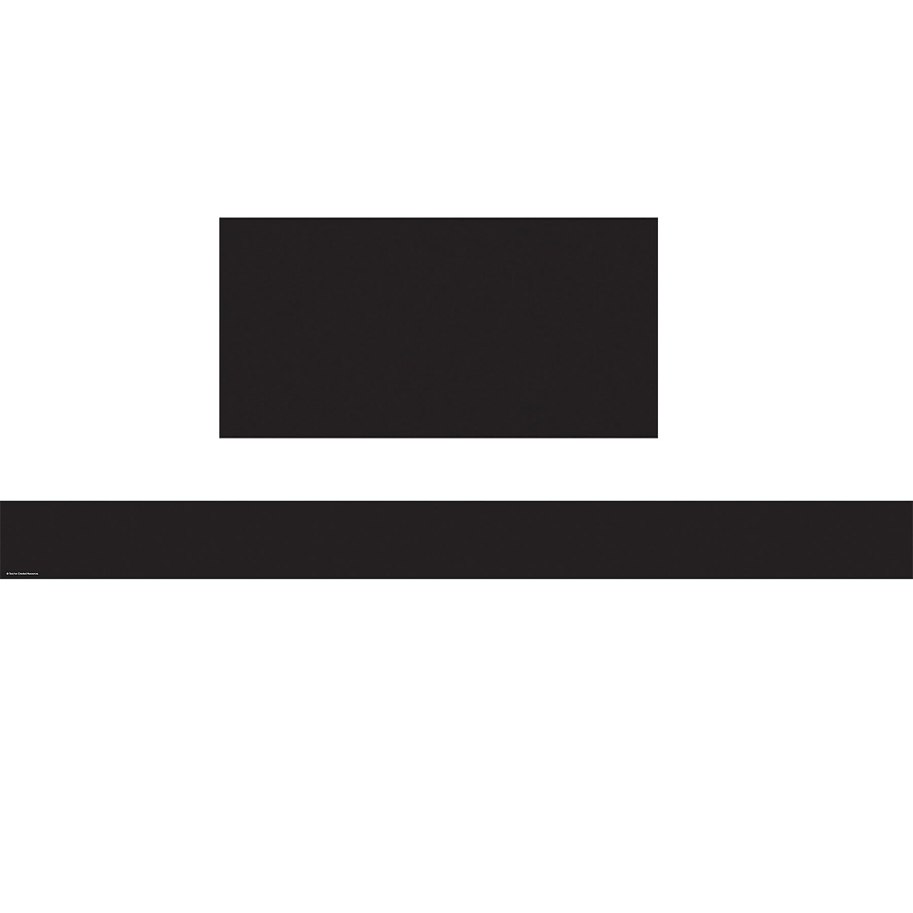 Teacher Created Resources Black Straight Border Trim (5789)