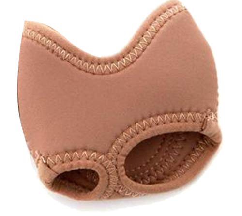 Neoprene Half Sole Lyrical Dance Footwear in Dark Tan Small