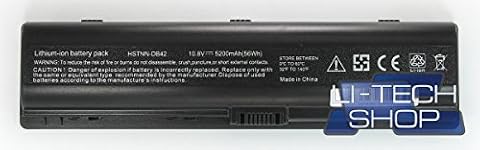 LI-TECH Kompatybilny akumulator 5200mAh dla kodu HP COMPAQ 43628100I wymiana komputera