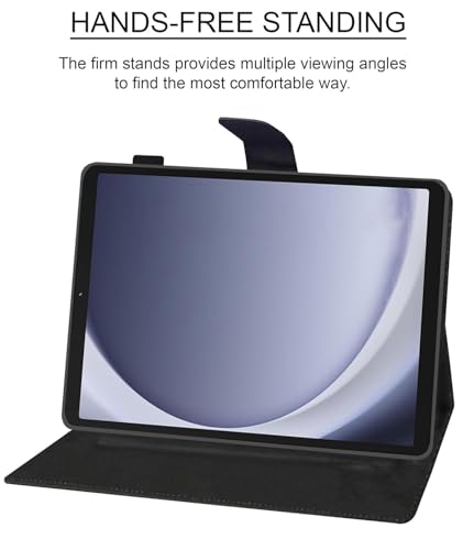 Image of Cutesy Executive Adjustable Stand Leather Flip Case Cover for Samsung Galaxy Tab A9 (8.7 inch) Tablet (Black)