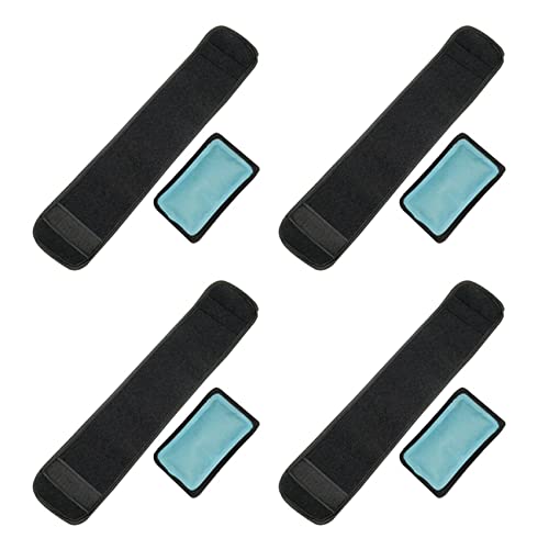 Janasiba 4 paquetes de terapia de frío con correa, mano, pie, mano, articulación, codo, alivio del dolor, terapia caliente y fría, bolsa de hielo