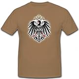 Design/Druck aus Deutschland Preußischer Adler Preußen Deutschland Hoheitszeichen - T Shirt #8462, Größe:M, Farbe:Sand