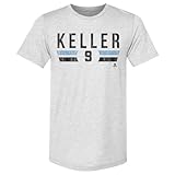 500 LEVEL Clayton Keller Utah Font Men's Premium T-Shirt (Tri Ash, X-Large)