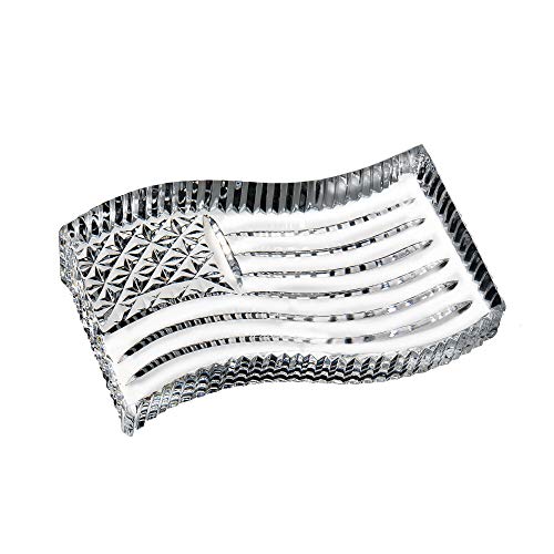 Waterford American Flag Paperweight, 4.5", Clear #TOP11