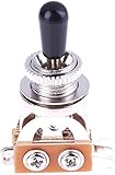 3-Wege Kippschalter E-Gitarren Pickup Kippschalter Golden Black Nützlich und praktisch