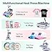 Slendor Heat Press Machine Sublimation Heat Press 360° Swing Away Heat Transfer Digital T-Shirt Pressing with 30OZ 20OZ Tumbler Press, Multifunction Combo for Hat Cap Plate 12''X15'' 5IN1 Lavender