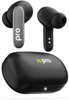 GOBOULT Z20 Pro Made in India Ear Buds Wireless with 60H Playtime, 4 Mics Calling, 45ms Low Latency Gaming, 13mm Bass Driver Earbuds Buds TWS Bluetooth Wireless Earphones (Jet Black)