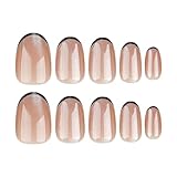 Vernis à ongles portable, Œil de chat marron, French Black Manucure, tache d'ongle courte, vernis à ongles amovible, 1 ml Gjs295 (Or rose, 15 x 7 x 1,5 cm)