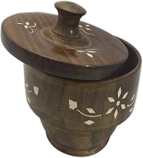 Handmade Wooden Sugar Bowl with Lid Small Sugar Bowl Unique Server Wood Sugar