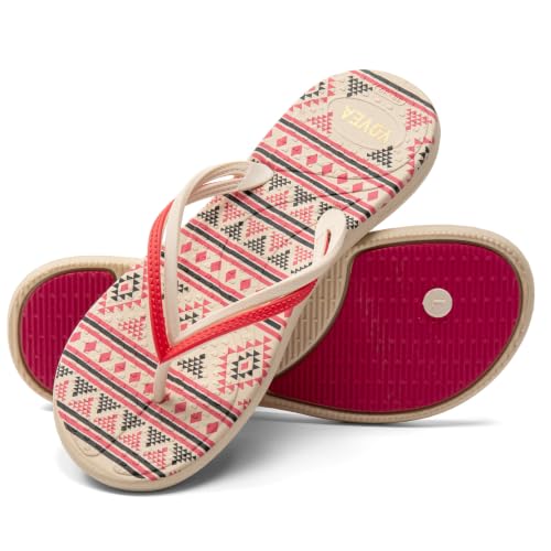 Image of VOVEA Flip Flops For Women Non-Slip Bathroom Shower Shoes Cushion foam Indoor and Outdoor Sandals