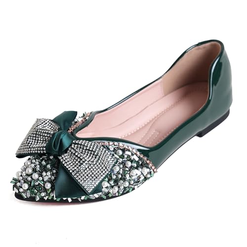 Flats for Women Pointed Toe Fashion Wedding Shoes Work Casual Slip-On Dress Shoes Women Comfortable Dressy Flat