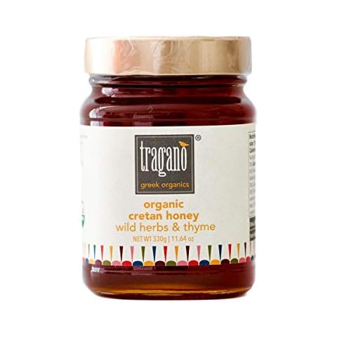 Tragano Greek Organics Cretan Honey with Wild Thyme | 330g/11.64oz | Raw, Unfiltered, USDA-Certified Organic Authentic Greek Honey from Crete, Greece Cover