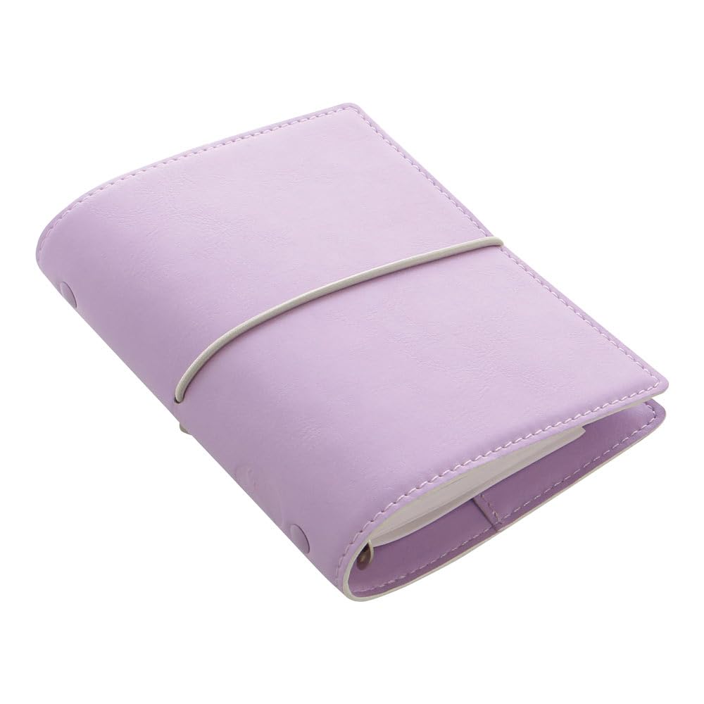 Filofax Domino C022609-25 - Agenda settimanale 2025, formato tascabile, formato tascabile, liscia, effetto pelle, effetto grana, tattile, a sei anelli, visualizzazione settimanale, multilingue