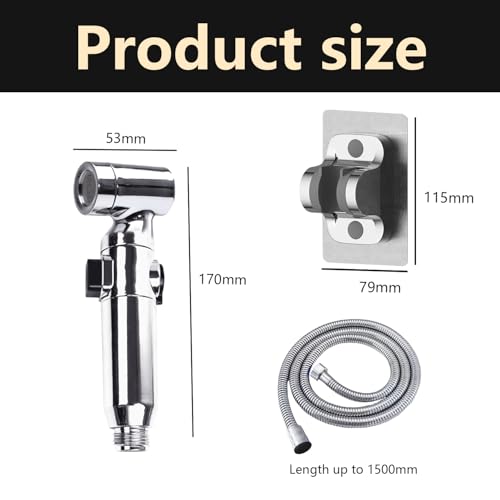 Bidet Handbrause,Bidet Brause,Handbrause Toilette,Waschbeckenbrause mit Schlauch 150 cm und Ohne Bohren Halterung,Arschdusche,Jet Spray Toilet Germany für Bäder,Küche