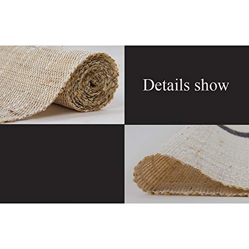 Lkh Ramie Cloth Burlap Table Runner, Hand-Woven Table Runners, Middle Part Brown Pure Natural Plant Material, Easy To Clean(Size:30×280Cm) #TOP3