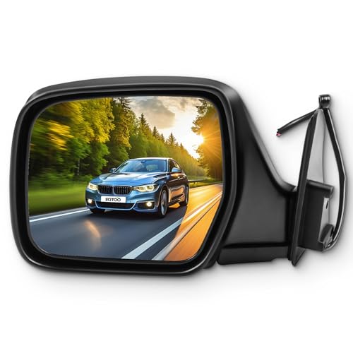 SCITOO Driver Left Side Mirror fit 1996-1998 For Lexus LX450 1990-1997 For Toyota Land Cruiser (1990 Built After 2/90 Production Date) Power Adjusted Manual Folding Side View Mirror